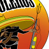 Vector illustration of a logo design for a spearfishing club in San Diego.
